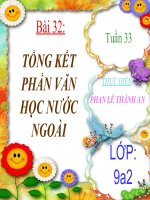 Tổng kết các t/phẩm nước ngoài