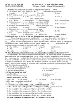 Đề KTHK2- Tiếng Anh 8