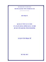 Quản lý vốn vay ưu đãi của ngân hàng chính sách xã hội huyện yên khánh tỉnh ninh bình