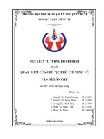 Tiểu luận tư tưởng Hồ Chí Minh: Quan điểm của chủ tịch Hồ Chí Minh về vấn đề dân chủ