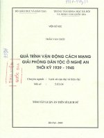 Quá trình vận động cách mạng giải phóng dân tộc ở nghệ an trong thời kỳ 1939 1945