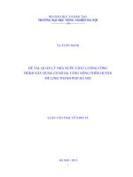 Quản lý nhà nước chất lượng công trình xây dựng cơ sở hạ tầng nông thôn huyện mê linh thành phố hà nội