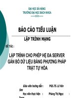 báo cáo tiểu luận môn lập trình mạng lập trình cho phép hệ đa server gắn bó dữ liệu bằng phương pháp trật tự hóa