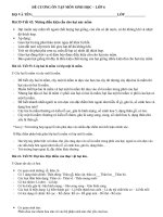 ĐỀ CƯƠNG ÔN TẬP MÔN SINH HỌC