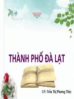 BÀI 9 THÀNH PHỐ ĐÀ LẠT