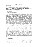 BIỆN PHÁP CHỈ ĐẠO BỒI DƯỠNG CHUYÊN  MÔN GIÁO VIÊN  Ở TRƯỜNG TIỂU HỌC