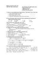 đề thi hk2 tiếng anh 9