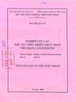 Nghiên c­ứu các thủ tục điều khiển truy nhập cho mạng ATM di động