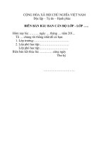 BIÊN BẢN BẦU BAN CÁN BỘ LỚP