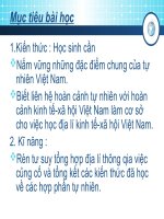 dac diem chung cua tu nhien viet nam