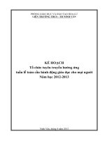 Kế hoạch tổ chức tuyên truyền hưởng ứng tuần lễ toàn cầu hành động giáo dục cho mọi người 2013