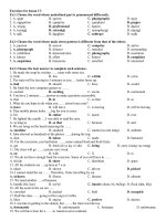 Ôn tập tiếng Anh 11 B1