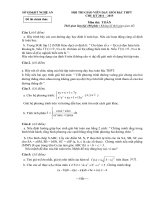 Đáp án đề thi GVG Tỉnh Nghệ An 2011-2015