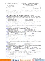 Đáp án thi thử tốt nghiệp Quỳnh lưu 2 2013
