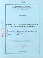 Độ chính xác và khả năng ứng dụng công nghệ ảnh số để thành lập bản đồ địa chính