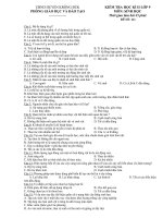 Đề và đáp án thi HKII sinh lớp 9