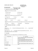 ĐỀ THI HỌC KÌ I ĐỊA LÝ 6$