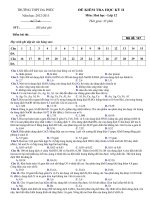 Một số đề thi tham khảo học kỳ II Hóa 12