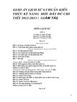 GIÁO ÁN LỊCH SỬ 6 CHUẨN KIẾN THỨC KỸ NĂNG