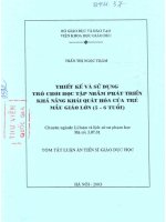 Thiết kế và sử dụng trò chơi học tập nhằm phát triển khả năng khái quát hoá của trẻ mẫu giáo lớn (5 6 tuổi)