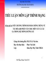 báo cáo tiểu luận môn lập trình mạng viết chương trình đảm bảo chống trùng  vé tàu hỏa khi phân tán chức năng bán vé cho các ga trong hệ thống đường sắt