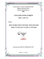 Một số biện pháp giúp học sinh lớp 8 học động từ bất qui tắc dễ hơn và tốt hơn