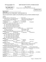 ĐỀ THI HKII MÔN ANH VĂN 12 2012-2013 (ĐỒNG NAI)