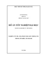 Nghiên cứu phương pháp che giấu thông tin trong tín hiệu âm thanh