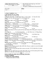 Đề thi học kì II môn sử 6 năm học 2012 - 2013