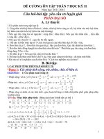 De cuong On Tap Ky II Toan 7