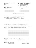 Đề KTĐK giữa HKI toán 5