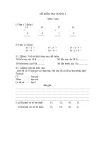 đề kiểm tra lớp 1