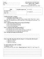 De kiem tra hoc ki 2 mon tieng viet lop 2