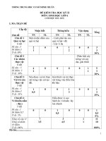 Đề kiểm tra có ma trận đáp án
