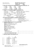 đề thi giữa kì II lớp 6