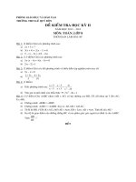 Đề thi Toán 8 HKII