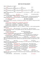 bài tập DẪN XUẤT HALOGEN