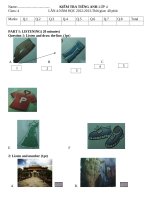 đề kiểm tra anh 4 cuối năm chương trình mới