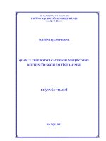 Quản lý thuế đối với các doanh nghiệp có vốn đầu tư nước ngoài tại tỉnh bắc ninh
