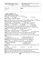 Đề thi học kì II môn sử 9 năm học 2012 - 2013