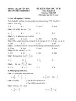 đề+Đáp án + ma trận toán 6 hkII