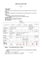 Đề KT  và để thi Hoá 8 Có ma trận