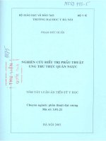 Nghiên cứu điều trị phẫu thuật ung thư thực quản ngực