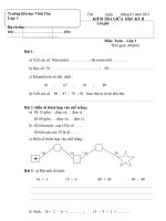 Đề kiểm tra lớp 1 GKII