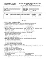 Đề tự luận, trắc nghiệm + M/trận + Đ/Án