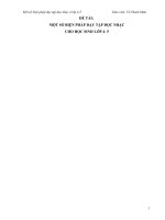 Sáng kiến kinh nghiệm Một số biện pháp dạy tập đọc nhạc lớp 4- 5