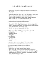 Câu hỏi ôn thi môn Lịch sử