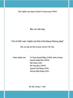 Chỉ số GDP xanh nghiên cứu phát triển khung phương pháp