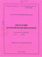 Công tác tư tưởng của đảng nhân dân cách mạng lào hiện nay