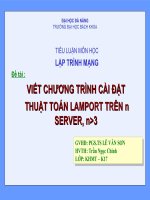 báo cáo tiểu luận môn lập trình mạng viết chương trình cài đặt thuật toán lamport trên n server